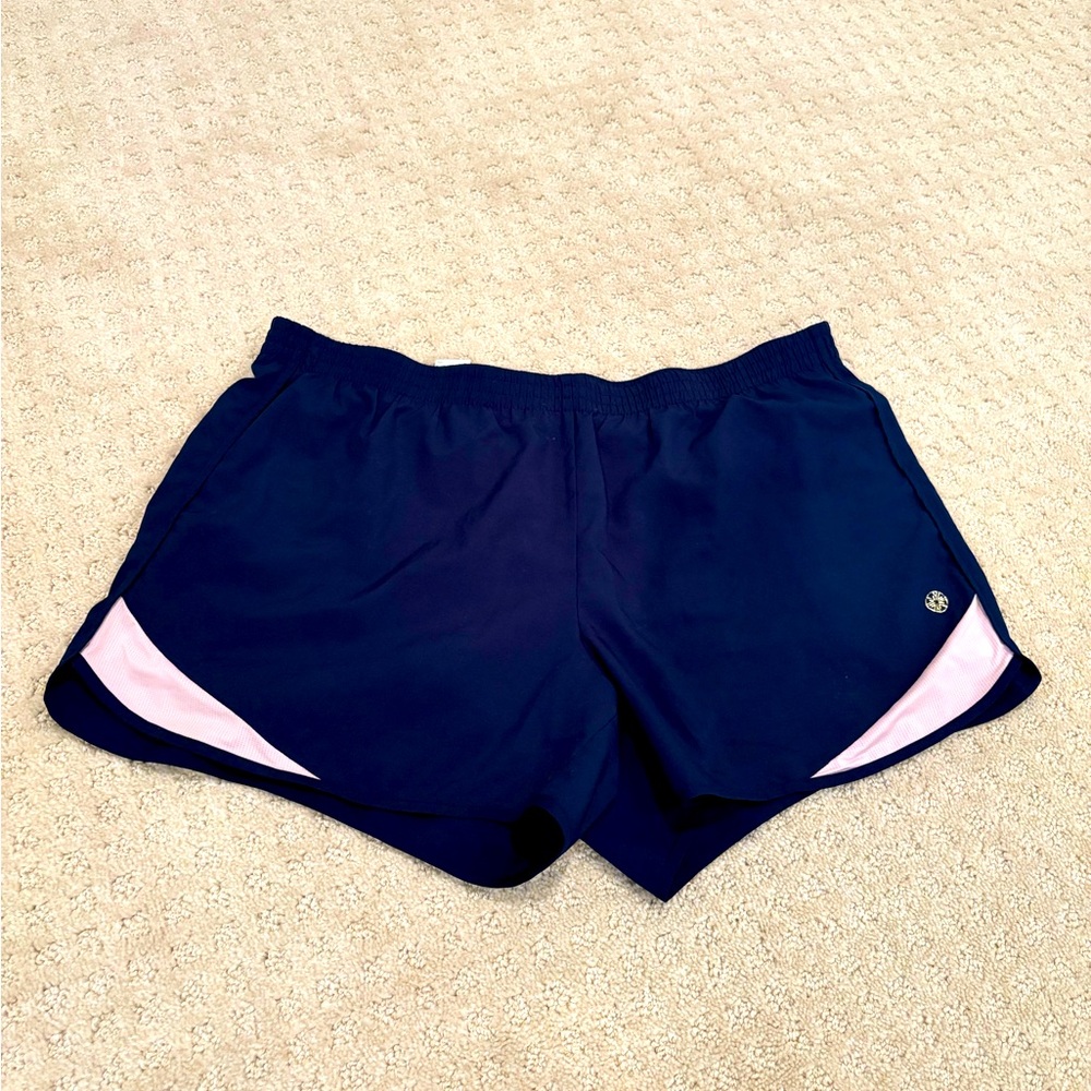 EUC practically new Lilly Pulitzer athletic luxletic shorts, navy and pink large